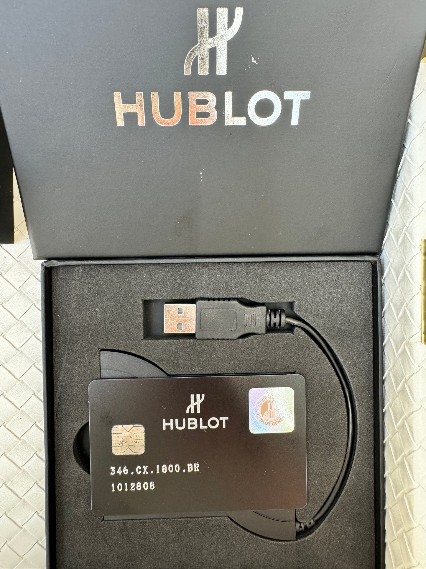 Hublot Big Bang Black Caviar Wristwatch 346.CX.1800.BR Ceramic Titanium 41MM