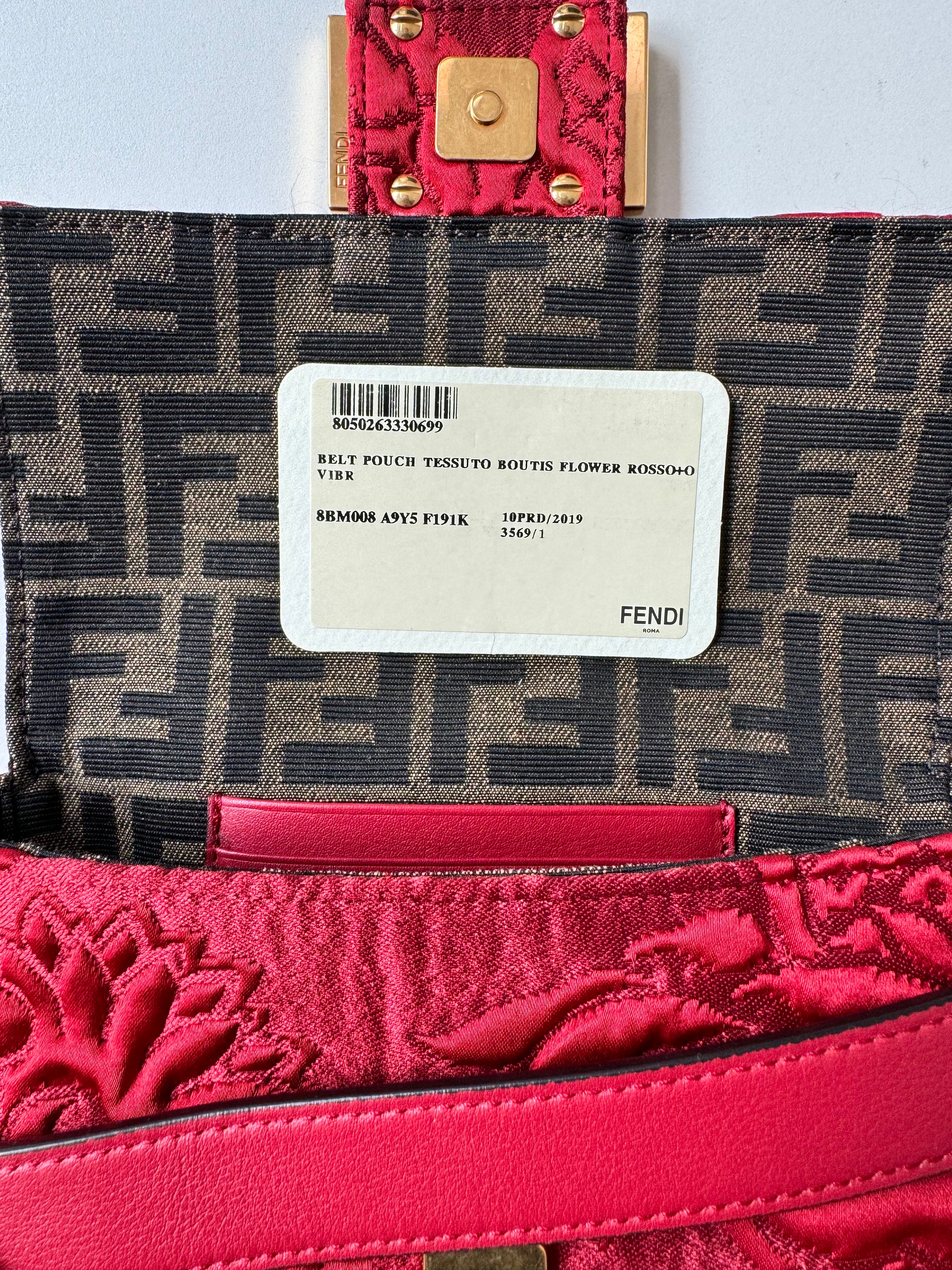 Red fendi belt bag hot sale