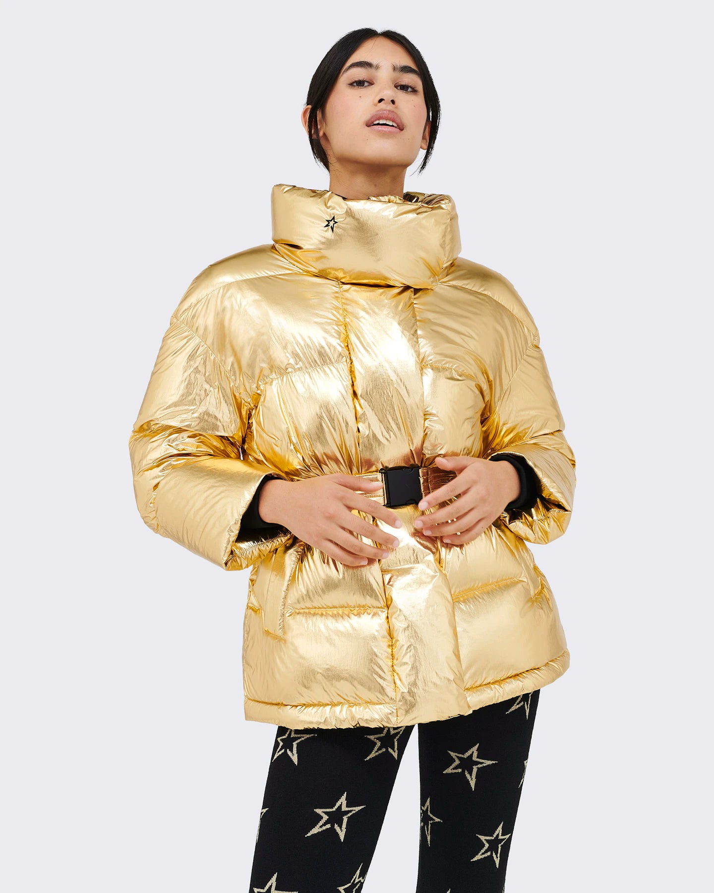 Perfect Moment Oversized Parka III Metallic Gold Foil NWT Puffer Coat Ski Jacket