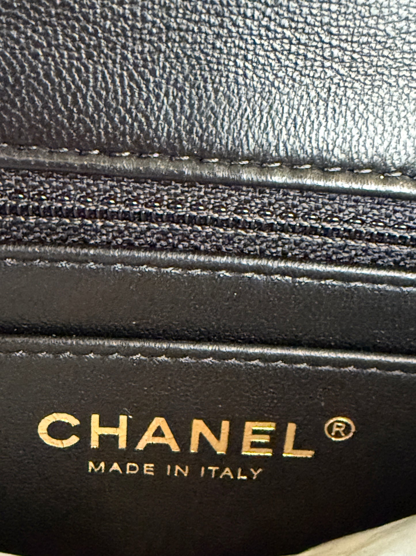 Chanel 2024 Black Lambskin Quilted Extra Mini Flap Champagne HW Chain Bag Purse Sample