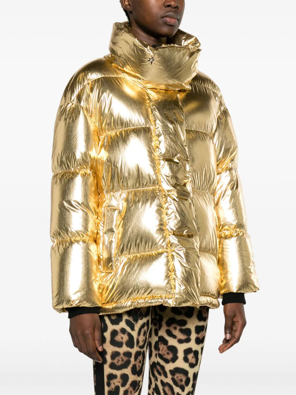 Perfect Moment Oversized Parka III Metallic Gold Foil NWT Puffer Coat Ski Jacket