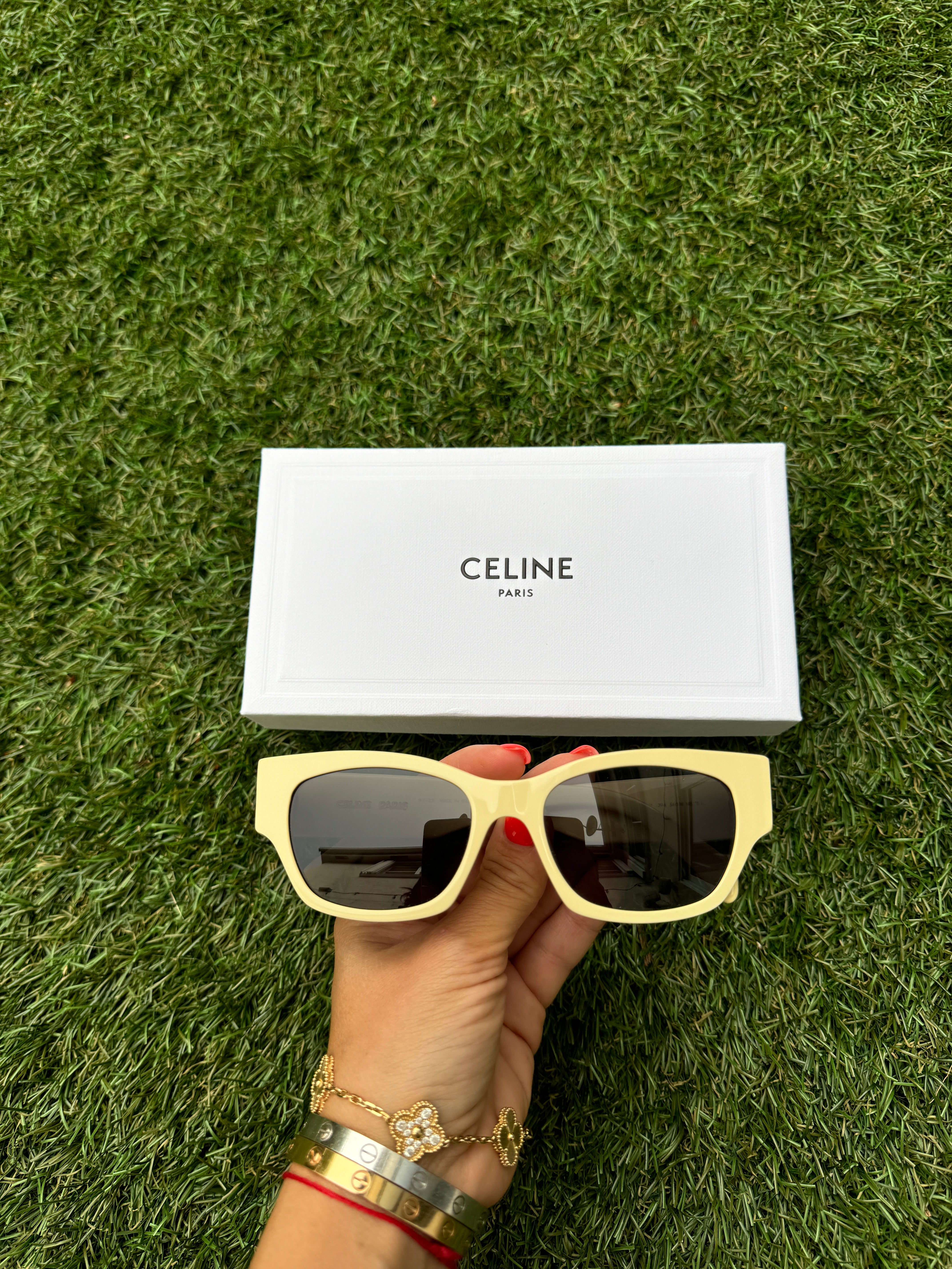 Celine yellow sunglasses best sale