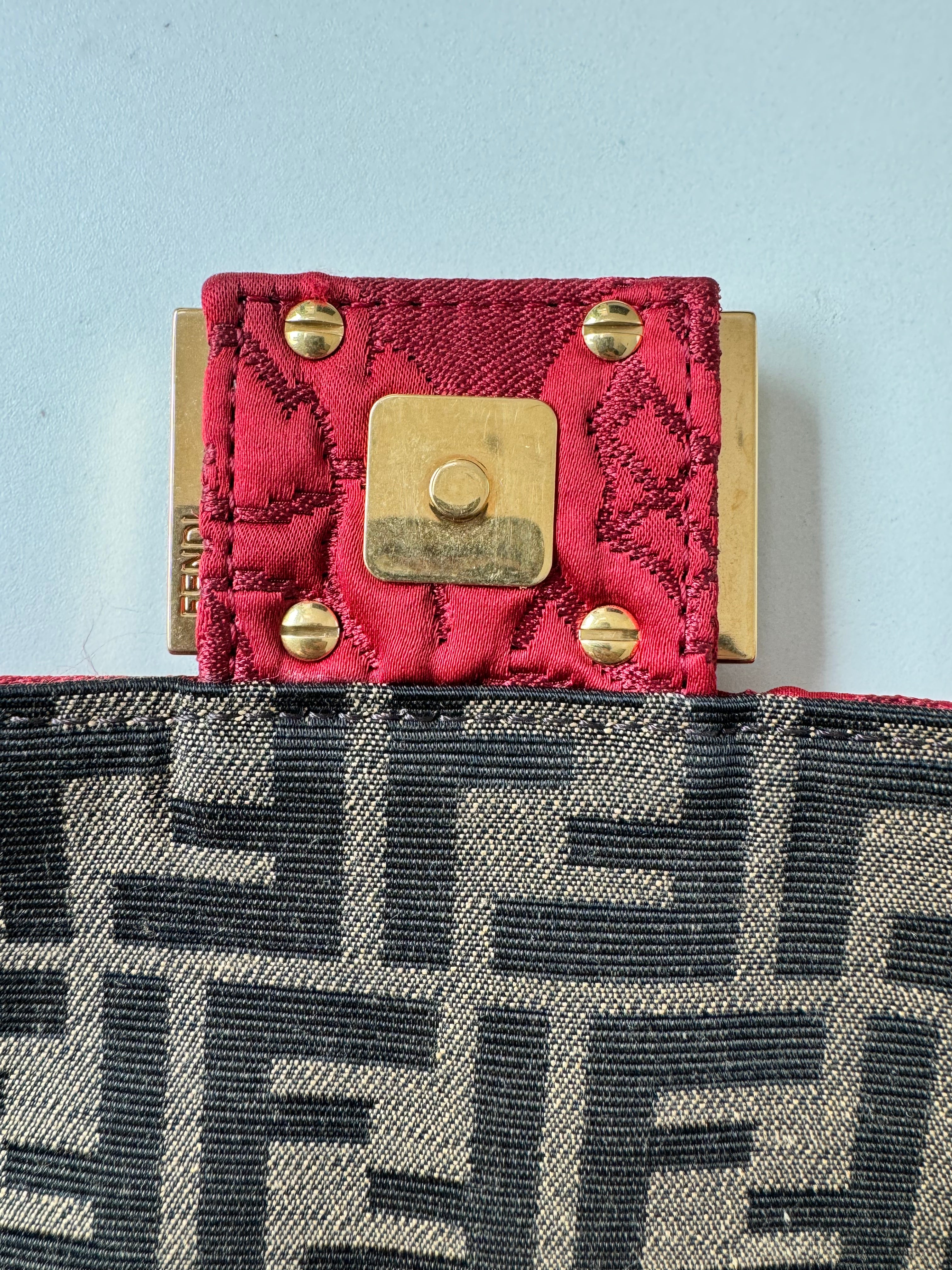 Red cheap fendi wallet