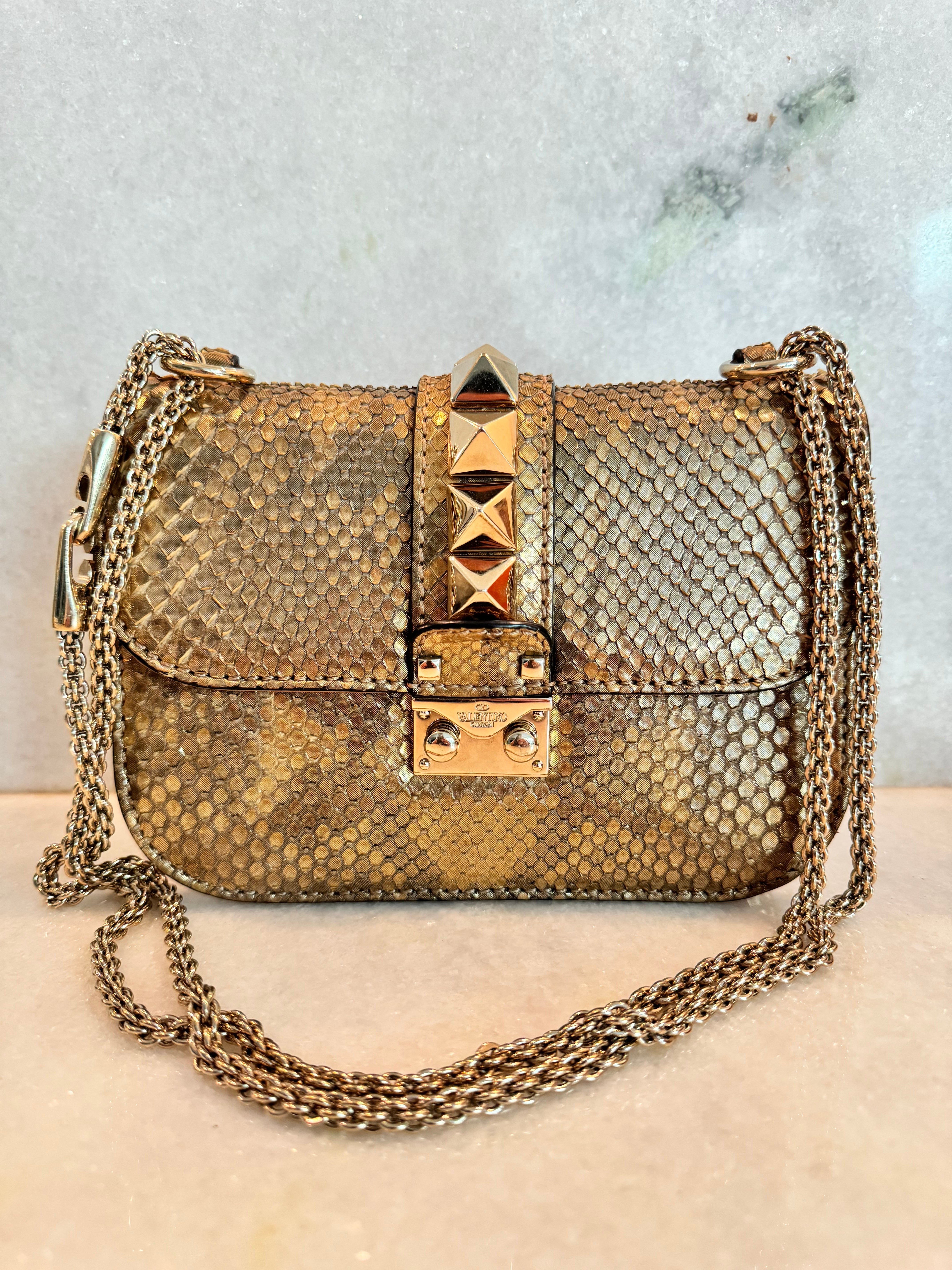 VALENTINO PYTHON shops CHAINLINK CROSSBODY