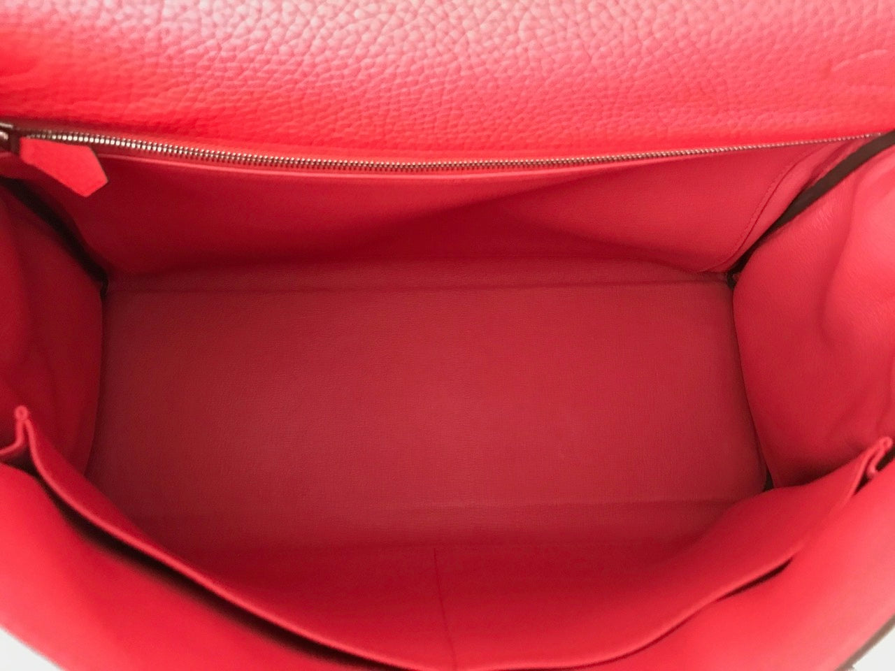 Hermès Kelly 35 Red - Togo Leather Palladium Hardware