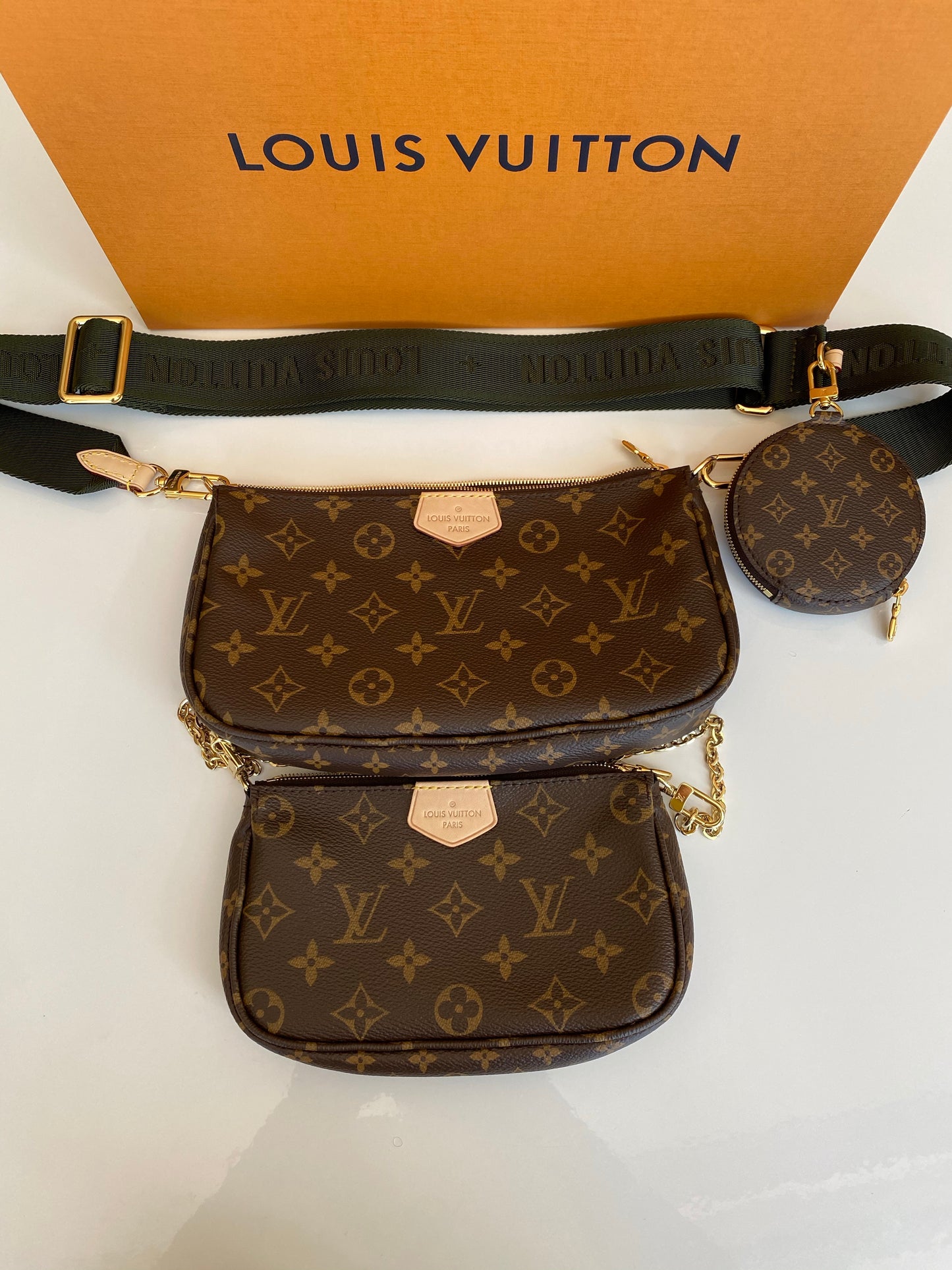 Louis Vuitton - Khaki Multi Pochette - Brown/Beige/Green Crossbody -  BougieHabit