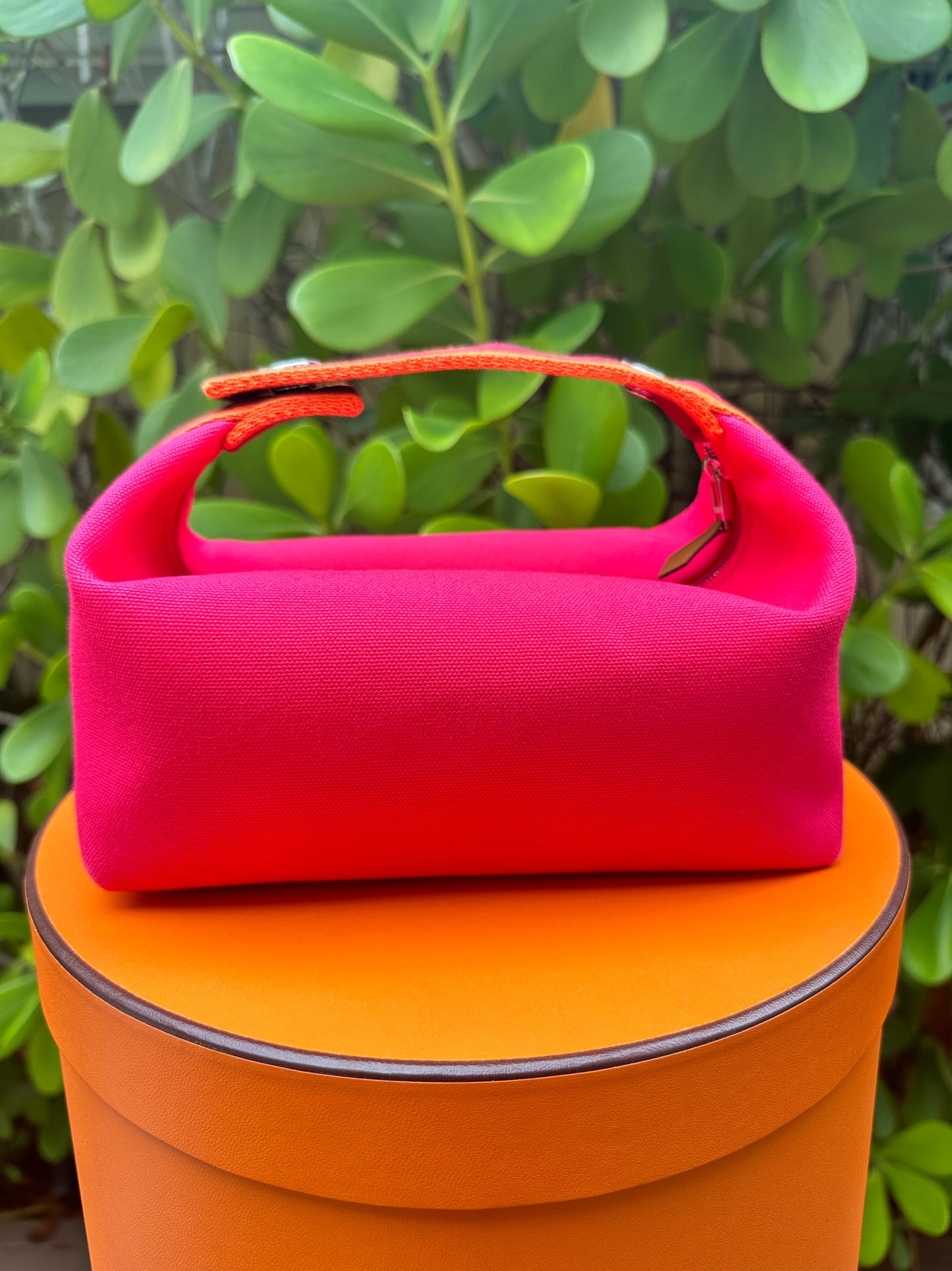 Hermes Bride-A-Brac Case PM Canvas Hibiscus Pink Pouch Small Model – Miami  Lux Boutique