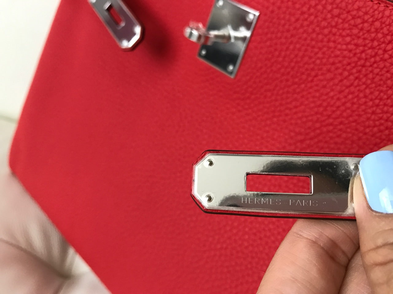 Hermès Kelly 35 Red Bag Palladium Hardware