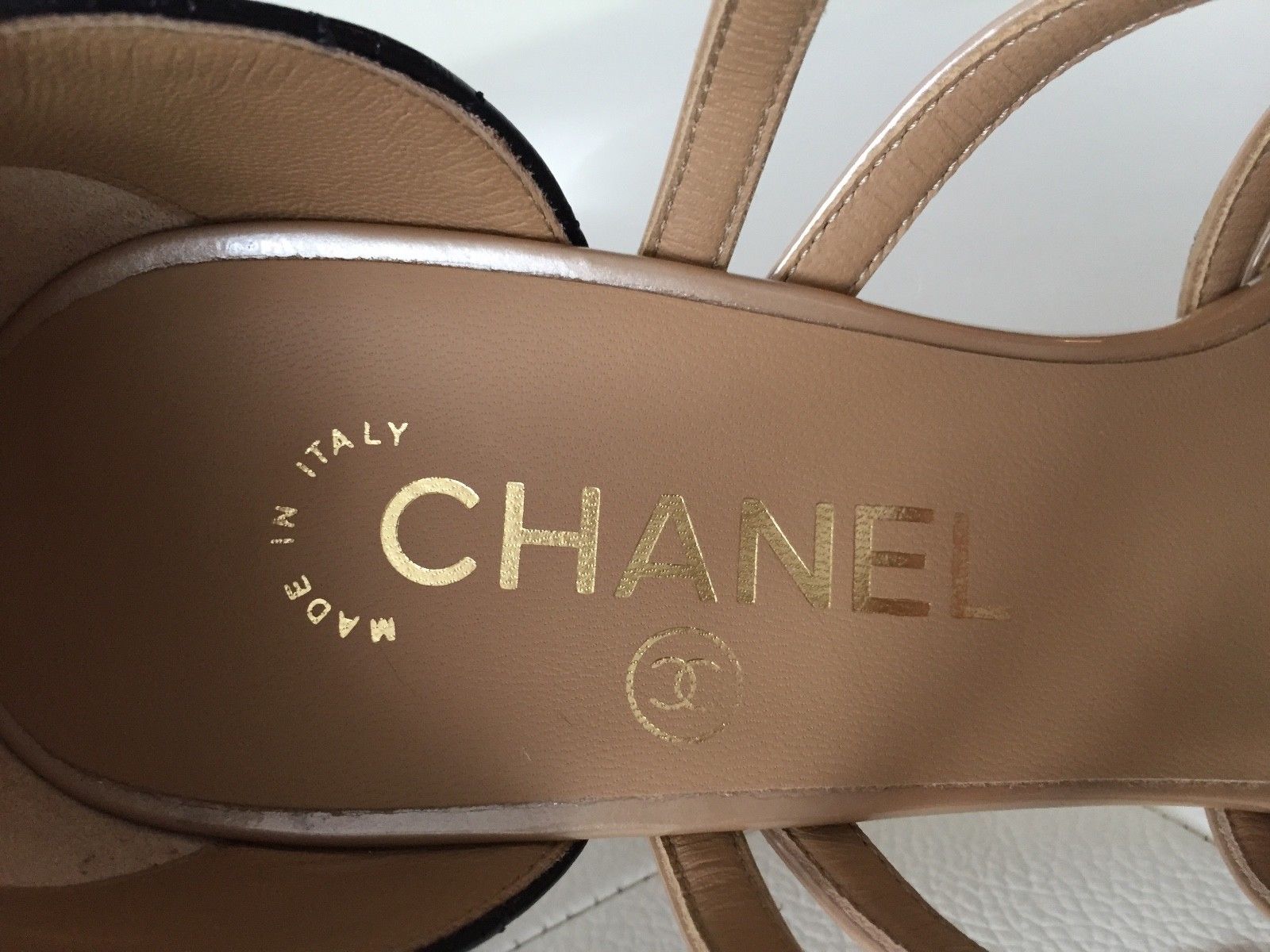 Sandales chanel beige hot sale